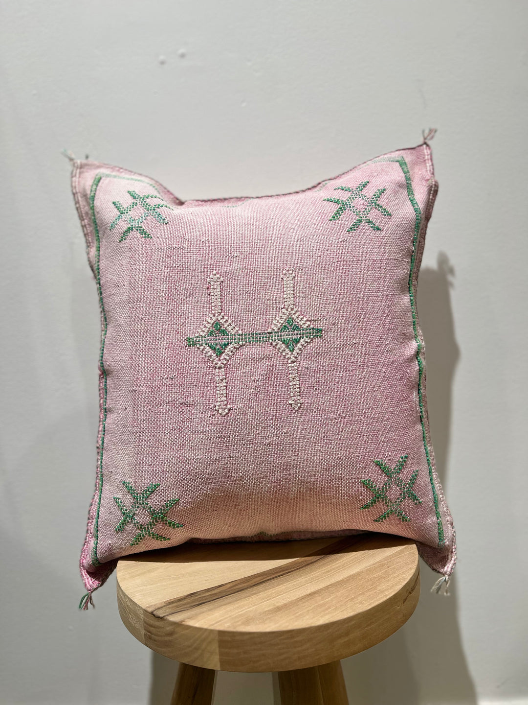 Cactus Silk Pillow, Sabra Cushion, Moroccan Handmade Pillow – The