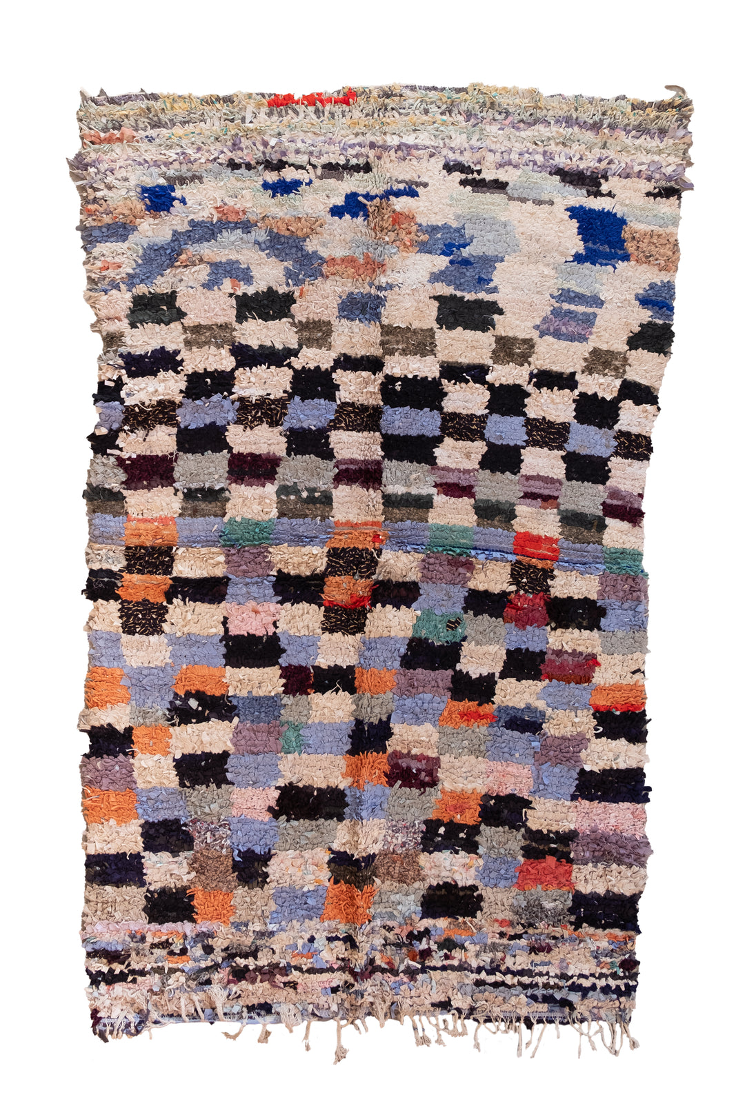 3x4 ft hot Boucherouite colorful Moroccan rug!