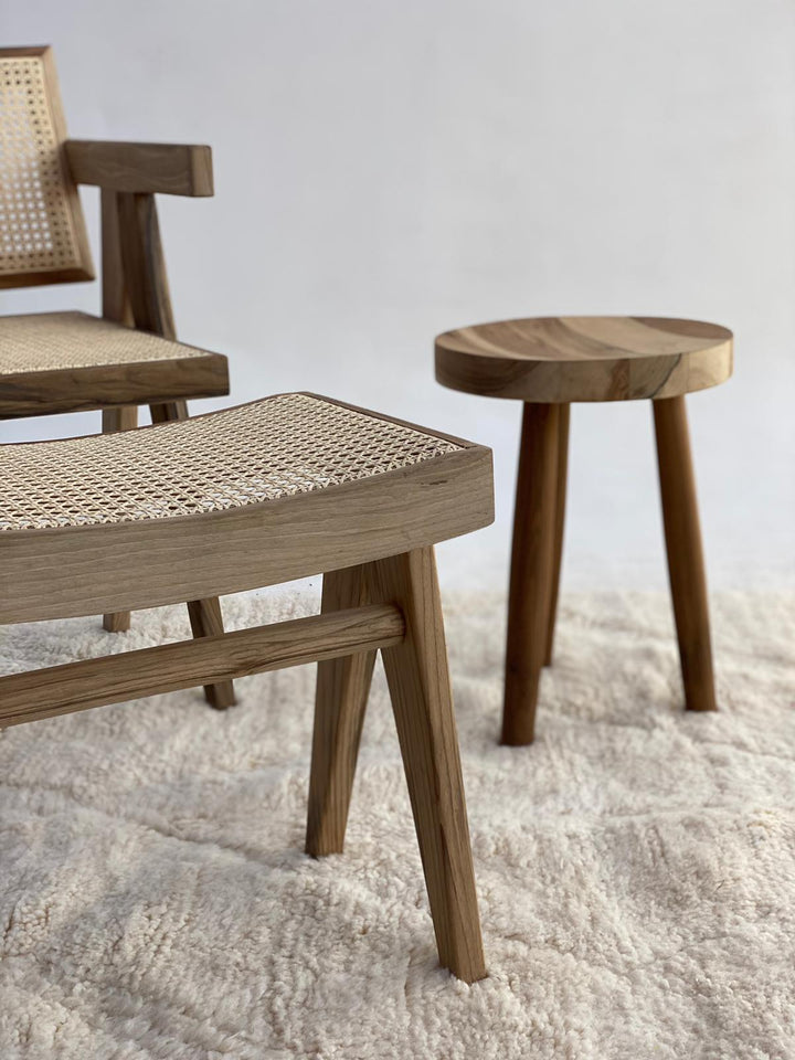 Walnut Stool, Handmade Wooden Side Table, Small Table – The Boho Lab