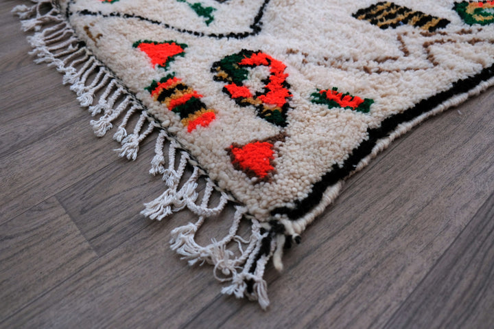 Berber Bajaad Rug,Moroccan Handmade popular Rug,Multicolor Carpet,Handmade Style Rug,Vibrant Symbolic Rug, Azilal Wool Rug,Boucharouite rug,Boho Rug